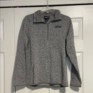 Patagonia Quarter Zip Sweater in Heather Gray